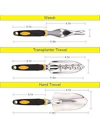 KEDA Juego de herramientas de jardín, 9 piezas, juego de herramientas de jardinería para cavar plantas, con organizador de almacenamiento, guantes de jardín, pala, corbata de plantas, juego de herramientas de jardinería ergonómica para mujeres y hombres a