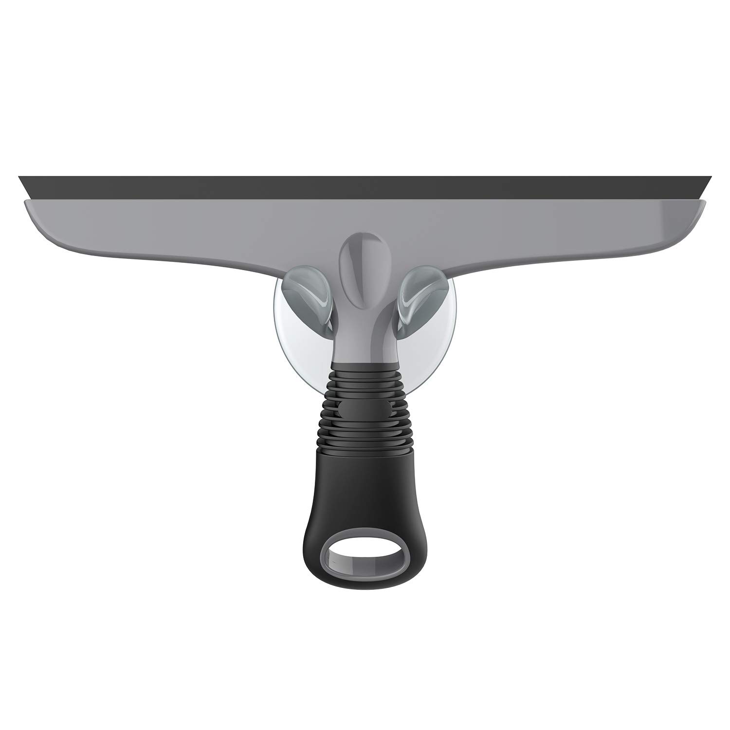 MR. SIGA Multi-Purpose Silicon Squeegee for Window, Glass, Shower Door, Car Windshield, Heavy Duty Window Scrubber, Includes Suction Hook, 10 inch, Grey &amp; Black, 1 Pack