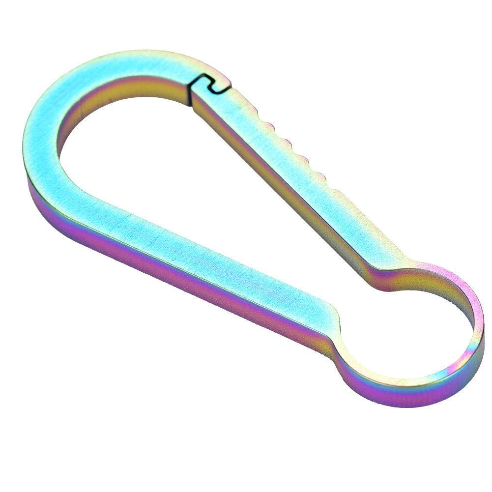 Key Carabiner Spring-loaded Gate Light Duty Aluminum Locking Carabiner for Home, RV, Fishing, Hiking, Traveling and Keychain(Multicolor)