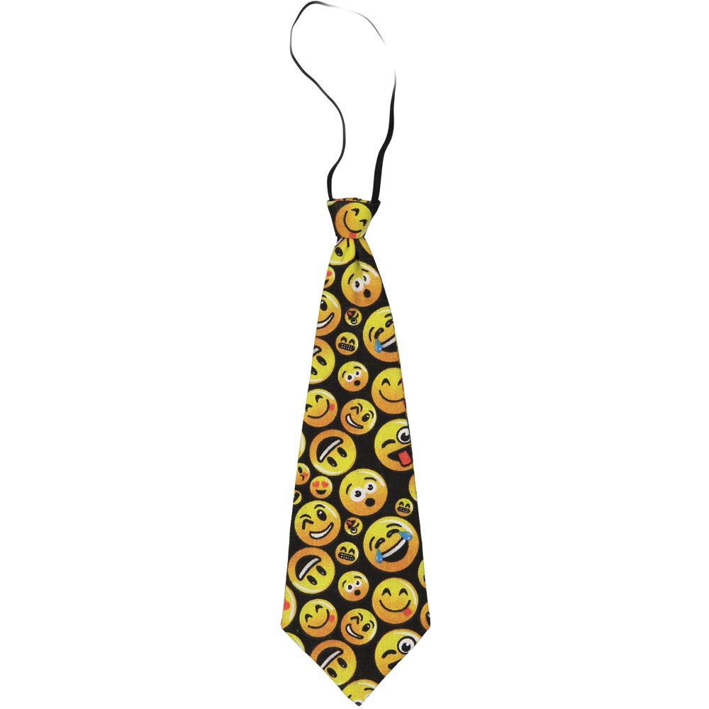 Dress Up America Smiling Face Neck Tie For Kids – Emoticon faces Necktie Tie Celebration Festival Party