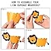 45 Pack Zoo Animal Cupcake Toppers Cupcake Wrappers For Jungle Safari Baby Shower Decorations,Kids Birthday Party Supplies