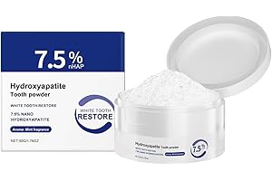 7.5% Nano HAP Teeth Whitening Powder for Enamel Repair,Gentle Deep Cleaning Toothpaste Alternative, Protects Gums,Freshens Br