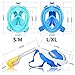 SEGMART Seaview 180° Panoramic Snorkel Mask - EasyBreath Snorkeling Mask Full Face,Anti-Fog,Hypoallergenic Silicone Facial Lining (Green, L/XL)