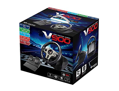 Subsonic - V900 Steering Wheel with Pedals and Gearshift Paddles For Playstation 4 - PS4 Slim/ Pro - Xbox One S - Nintendo Switch - PC - PS3 (Compatible with all Racing Games) (PS4//xbox_one//)