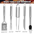 grilljoy BBQ Grill Tool Set, 24pcs Stainless Steel BBQ Accessories in Aluminum Case, Premium Complete Outdoor BBQ Utensil Gift Set for Man