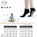 Sticky Grips Socks For Men Women - ELUTONG 4 Pack Thickening Tile/Wood Floors Non Skid Slip Barre Socks For The Senior Citizens Winter Warm Piyo Ballet Socks