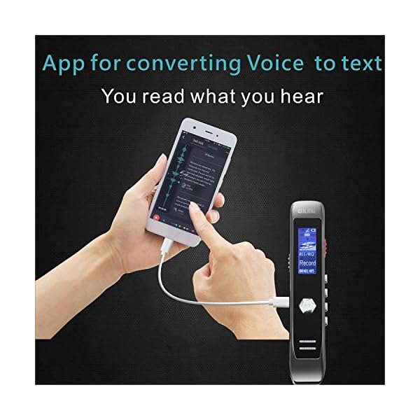 Voice Recorder, Audio transcribe APP, 8GB Compact USB Audio Voice Recorder, MP3 Player, Noise