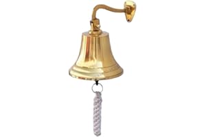 Brass Hanging Ship's Bell 9"