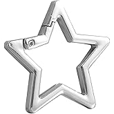 Star Shaped Stainless Steel Carabiner Keychain Clip, Snap Hook Holder for Keys, Wallet and Gear, Metal Key Ring Accessory s