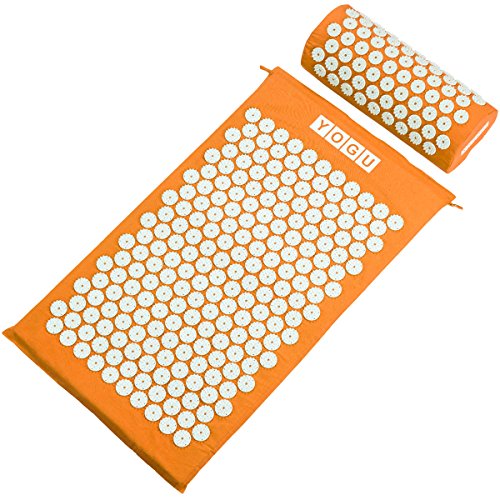 Acupressure mat and pillow set for back and neck pain r…