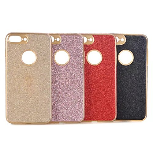 Leecase Elegant Ultra Thin Slim Fit Soft Flexible Bling Shiny Sparkle Protective Bumper Rubber Case Cover for iPhone 6/6S 4.7"-Pink