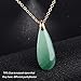 Onnea Life is Colorful Natural Stone Water Drop Pendant Necklace (Rebirth Green)