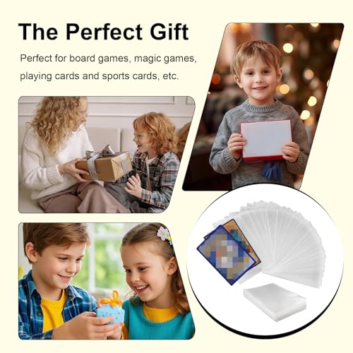 200Pcs 2.5" X 3.5"(66 x 91mm) Standard Card Sleeves, Ultra-Clear Card for Sports Game Cards & TradingCard