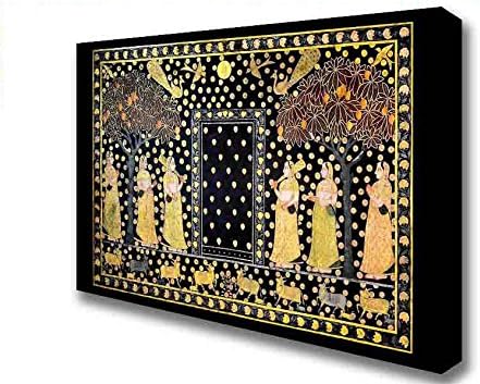 Living Colors Eastern Hindu Pichwai Painting Rajasthan Canvas Art Prints - Large 26 x 40 inches