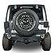 Hooke Road 2007-2018 Jeep JK Rock Crawler Rear Bumper & Spare Tire Rack w/Hitch Receiver & 2 x 18W LED Accent Lights