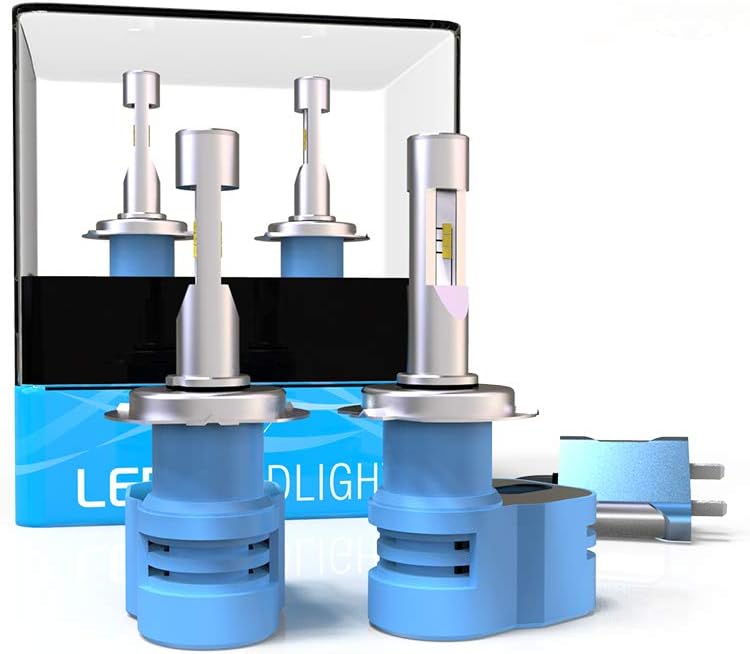 H7 LED Headlight Bulbs Conversion Kit 80W 9600LM 6000K CSP SZ Y22 Chips Plug & Play Turbine Heat Sink Extremely Bright Car LED Headlight 2 Year Warranty