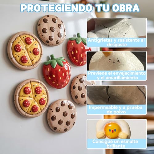 Air Drying Clay Varnish, Air Drying Clay Varnish to Prevent Cracks, Scratches and Wear, Improves the Shine of Clay, Suitable for Ceramic, Oil Paint and Wood (100ml)