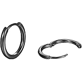 925 Sterling Silver Hoop Earrings 6mm/8mm/10mm Small Hoop Cartilage Earrings Hypoallergenic Huggie Hoop Earring for Women and Men