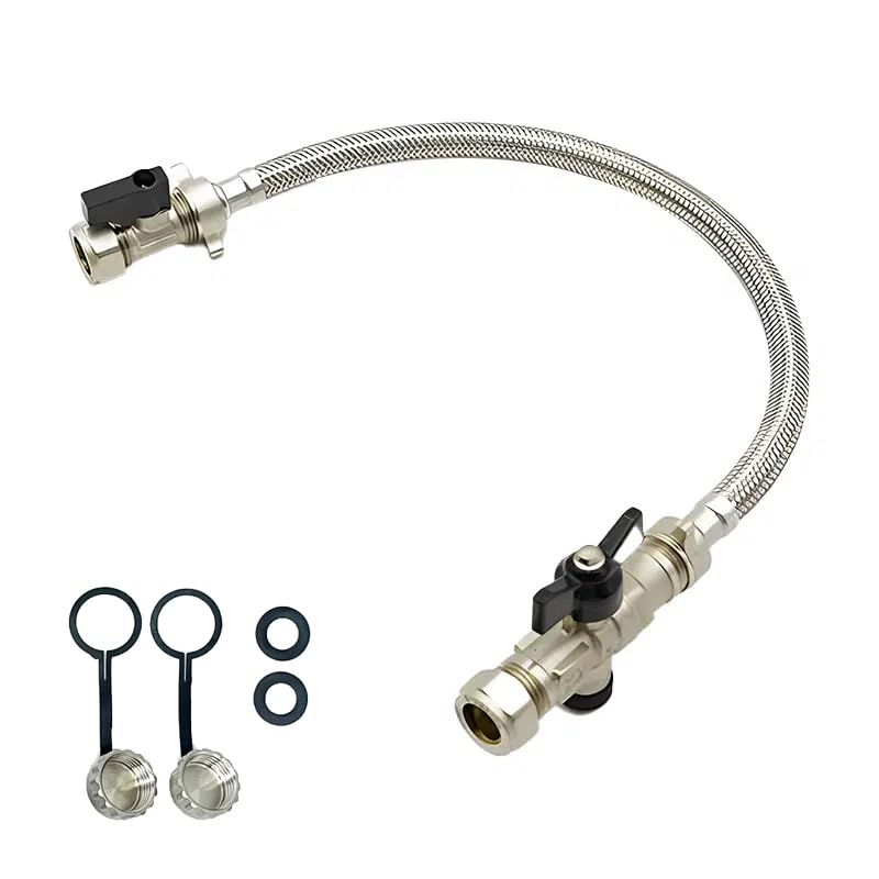 Reeds Part L Filling Loop 15mm – Boiler Filling Loop Kit with Double Check Valve & Isolation Valve – WRAS Approved