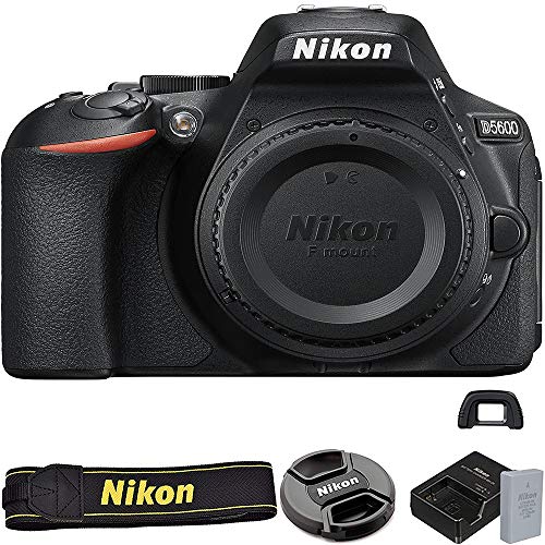 Nikon D5600 DSLR Camera with 1855mm VR Lens, 32GB Card, Tripod, Flash