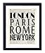 London Paris Rome New York Typography Vintage Dictionary Art Print 8x10