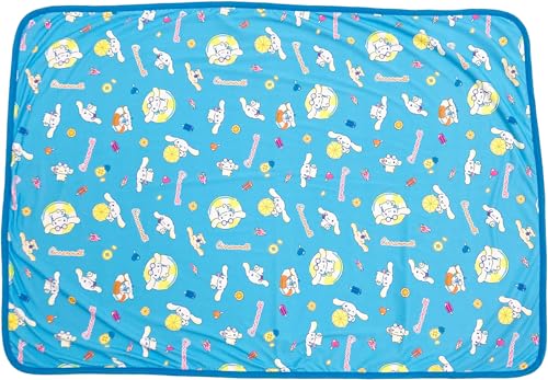 MORIPiLO サンリオ タオルケット 夏用 膝掛け (シナモロール クールブランケット) グッズ 可愛い ひんやり 冷感 70x100cm ブルー SANRIO シナモン キャラクター まくらのモリシタ