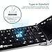 Portable Folding Bluetooth Keyboard EC Technolgy Foldable Wireless Keyboard with Multi Touchpad Holder Touch Keyboard for Android Windows iOS, Aluminum Alloy