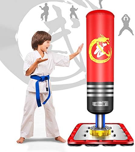 ==))Dripex Kids Free Standing Boxing Punch Bag, Heavy Duty Punching Bag
Stand with Suction Cup Base