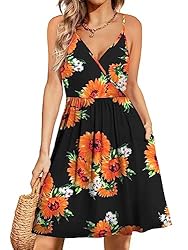 WEACZZY Womens Summer Dresses V Neck Floral