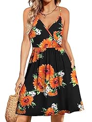 WEACZZY Womens Summer Dresses V Neck Floral