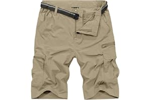 Jessie Kidden Mens Outdoor Casual Expandable Waist Lightweight Water Resistant Quick Dry Fishing Hiking Shorts