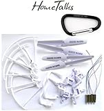 Yacool ® Hometalks® de Syma X5 X5c X5c-1 Quadcopter Set Completo Parte 4 * Motores Propulsores de Skid Landing Protectores de Motor Base + 1 Hometalks mosquetón