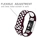 Hanlesi Band for Fitbit Charge 2, Soft Silicone Adjustable Fashion Sport Strap for Fitbit Charge2 Replacement Fitness Accessory Wristband with Hole Fuchsia - White