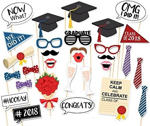 Amazon Com Losuya 2018 Graduation Photo Booth Props Graduation