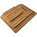 ZenWare 3 Piece Triple-Ply Warp Resistant All Natural Bamboo Cutting Board Set - Large