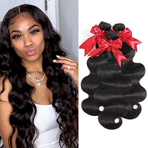 10A Brazilian Body Wave Hair Bundles (20 18 16 Inch ) 100 Human Hair