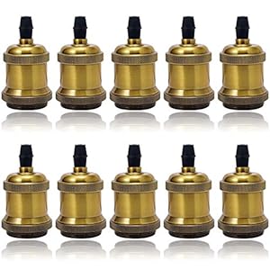 GreenSun LED Lighting Vintage lampfitting, industriële look, E27-fitting, Edison fitting, retro hanglamp, adapter…