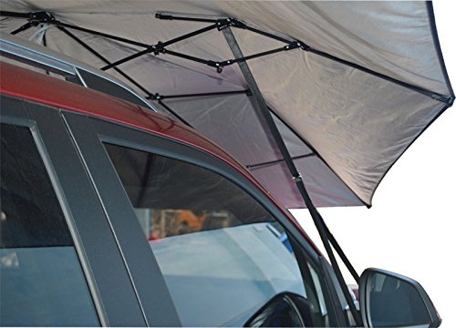 Portable Semi-automatic Outdoor Car Umbrella Sunshade Roof Cover UV Protection