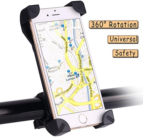 Yeholding Universal Bike Holder Bike Mount for Smartphone, Adjustable Cell Phone Bracket Bicycle Handlebar &amp; Motorcycle Holder with 360 Rotation For Cell Phone and GPS Device in 3.7~7 inch