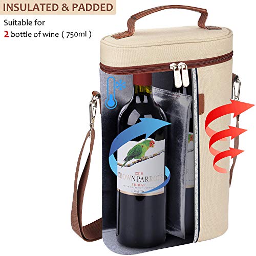 1 Insulated+Wine+Tote+Carrier+Adjustable