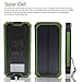 Solar Power, 12000mAh Portable Solar Powered Phone Charger Dual USB Solar External Battery Pack Power Bank for Cellphones With Solar LED Lights For Emergency or As A Camping Light (Green)