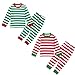 Baby Girls Stripe Outfit T-shirt Top+Leggings Pants Christmas Set Sleepwear