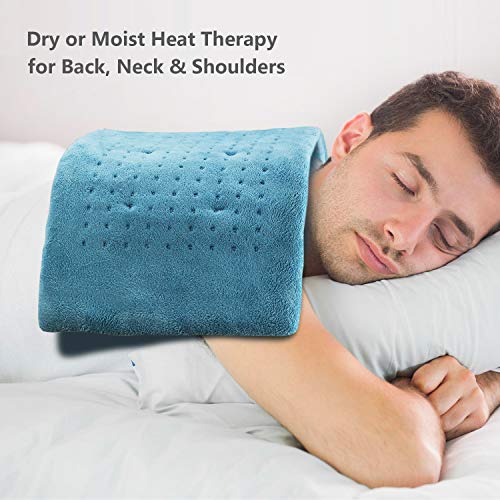 Schiara XL Electric Heating Pad for Back Pain - Moist or Dry Heat Therapy for Neck and Shoulders Pain Relief or Cramps - Fast Heating Extra Large [12"x24"] - Auto Shut Off - Thumbnail 6