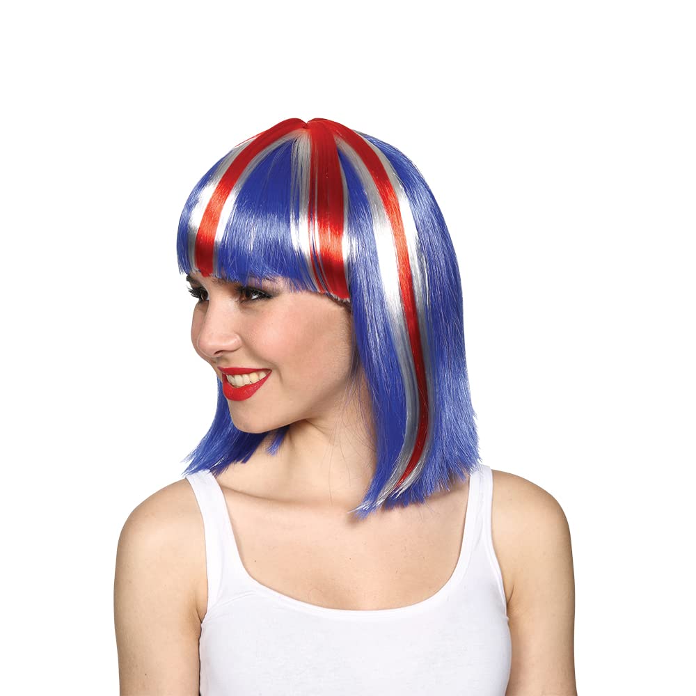 Adult Union Jack GB Fan Wig - SHORT