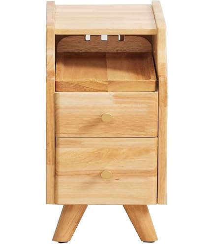 Amazon.com: Cttasty Night Stand, Solid Wood Nightsatnd with One