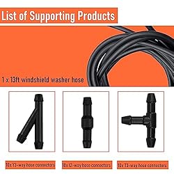 GKmow 4M/13Ft Universal Washer Fluid Hose with 30