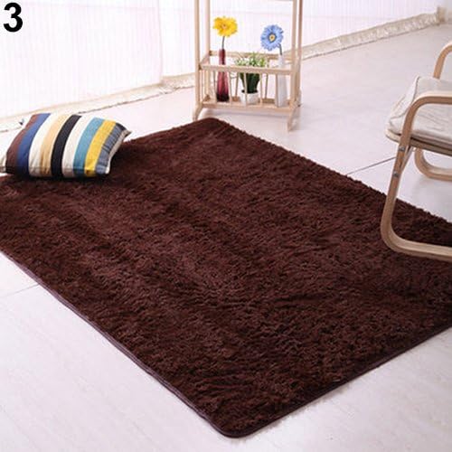Super Soft Indoor Morden Shaggy Area Rugs Pads,Safety skid Bedroom/Livingroom/Sitting-room Doormat Shaggy for Home Decorate (Coffee)