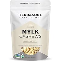 Terrasoul Superfoods Organic Raw Cashews (Mylk Grade), 2 Pounds