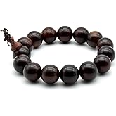 Zen Dear Unisex Natural Rosewood Prayer Beads Buddha Buddhist Prayer Meditation Mala Necklace Bracelet