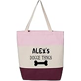Custom Doggie Things Bag, Personalized Dog Handbag, Dog Lovers Gifts, Doggie Owner Gift